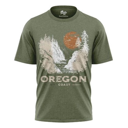 Vintage Oregon Coast T-Shirt, Retro Sunset Pacific Northwest Tee