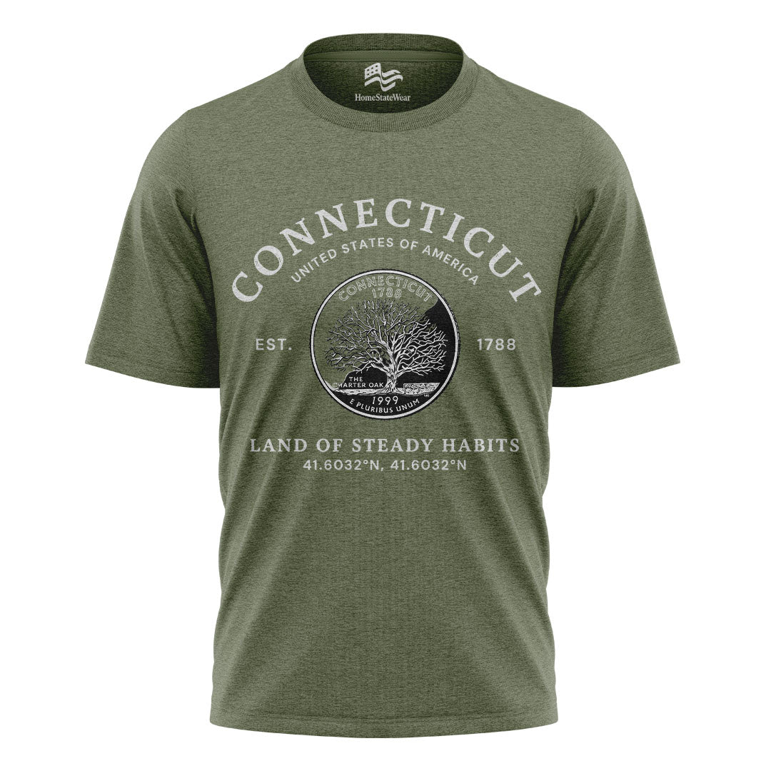 Connecticut Constitution State Tee | Vintage Souvenir Gift Shirt