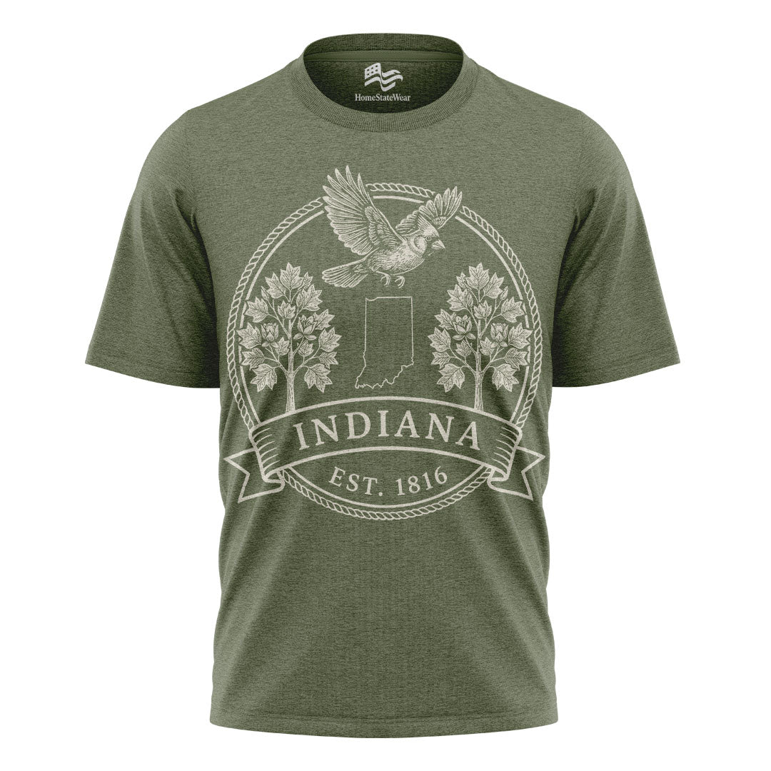 Indiana Est 1816 T-Shirt | Cardinal & Tulip Tree Tee