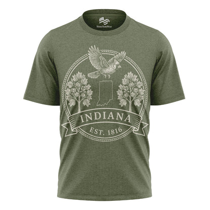 Indiana Est 1816 T-Shirt | Cardinal & Tulip Tree Tee