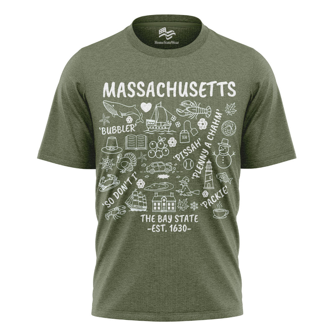 Massachusetts Bay State T-Shirt | Boston Humor Coastal Tee