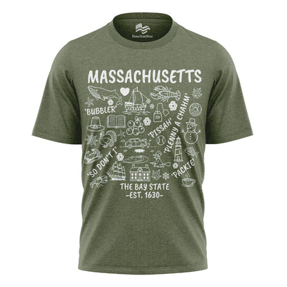 Massachusetts Bay State T-Shirt | Boston Humor Coastal Tee