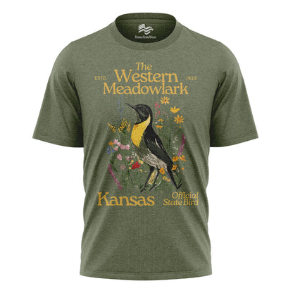 Kansas Western Meadowlark Tee | State Bird Nature Shirt