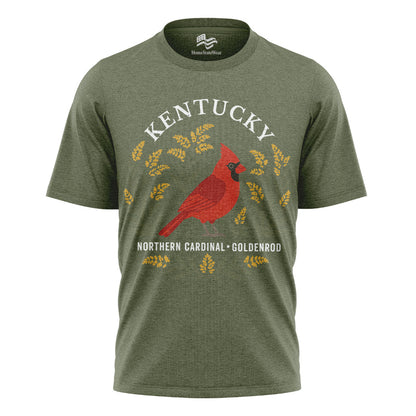 Kentucky Cardinal & Goldenrod Tee | Bird Lover Nature Shirt