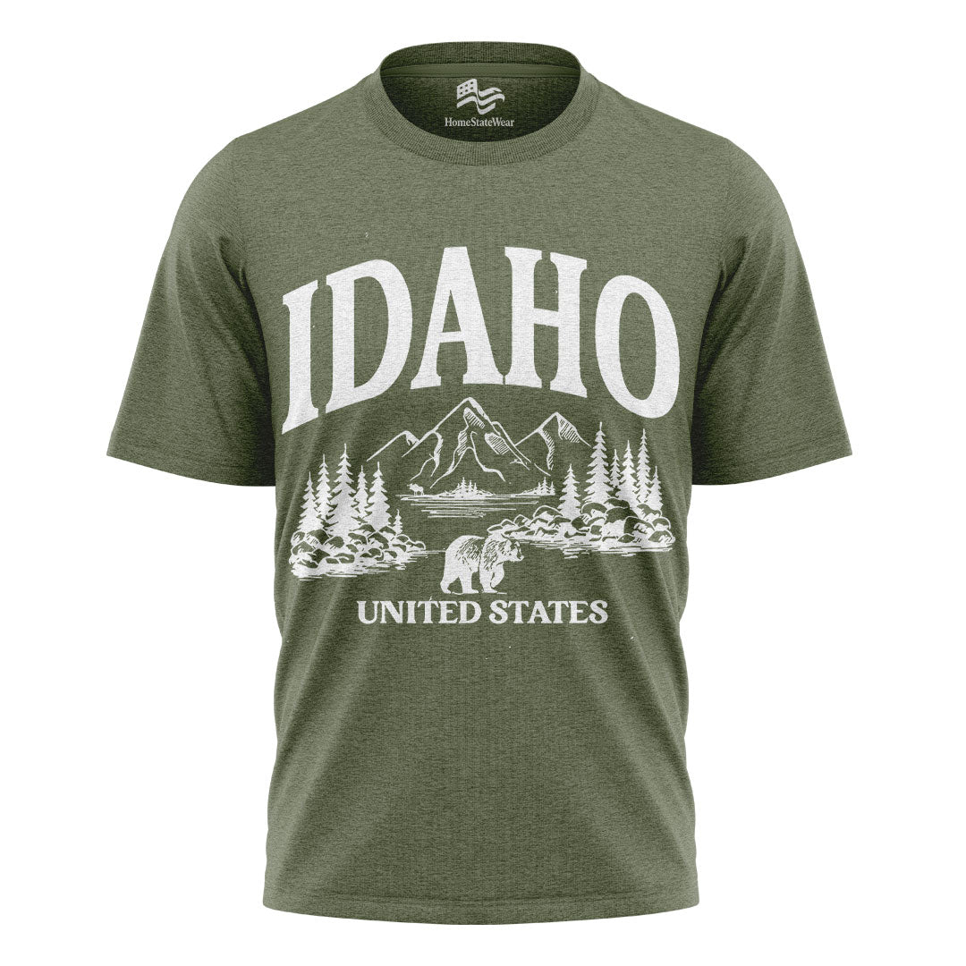 Idaho Wanderlust T-Shirt Mountain Nature Gift