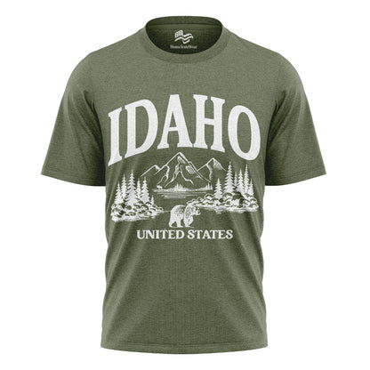 Idaho Wanderlust T-Shirt Mountain Nature Gift