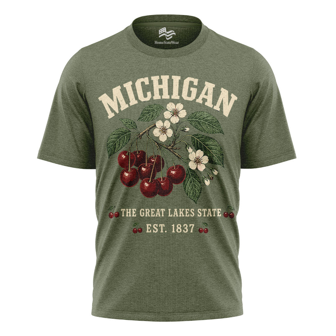 Michigan Cherry Blossom T-Shirt | Great Lakes Botanical Tee