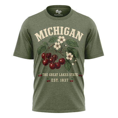 Michigan Cherry Blossom T-Shirt | Great Lakes Botanical Tee