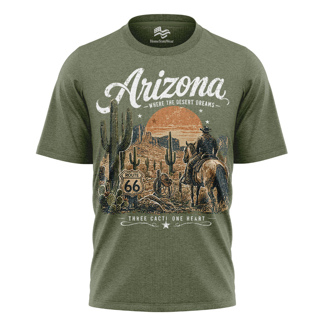 Arizona Cowboy Graphic Tee | Vintage Desert Cactus Shirt