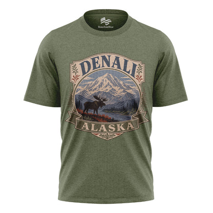 Denali Alaska Vintage T-Shirt | National Park Wildlife Travel Tee