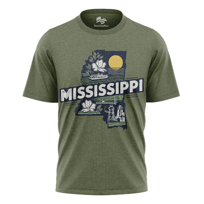 Mississippi Retro Home State T-Shirt