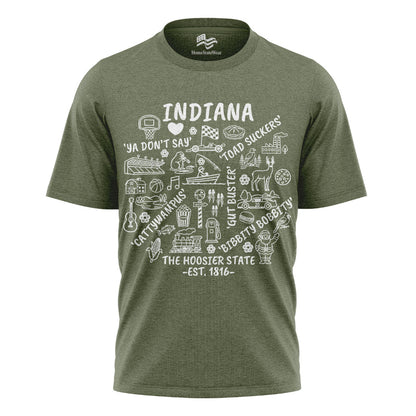 Indiana Hoosier State Tee | Midwest Icons Graphic Shirt