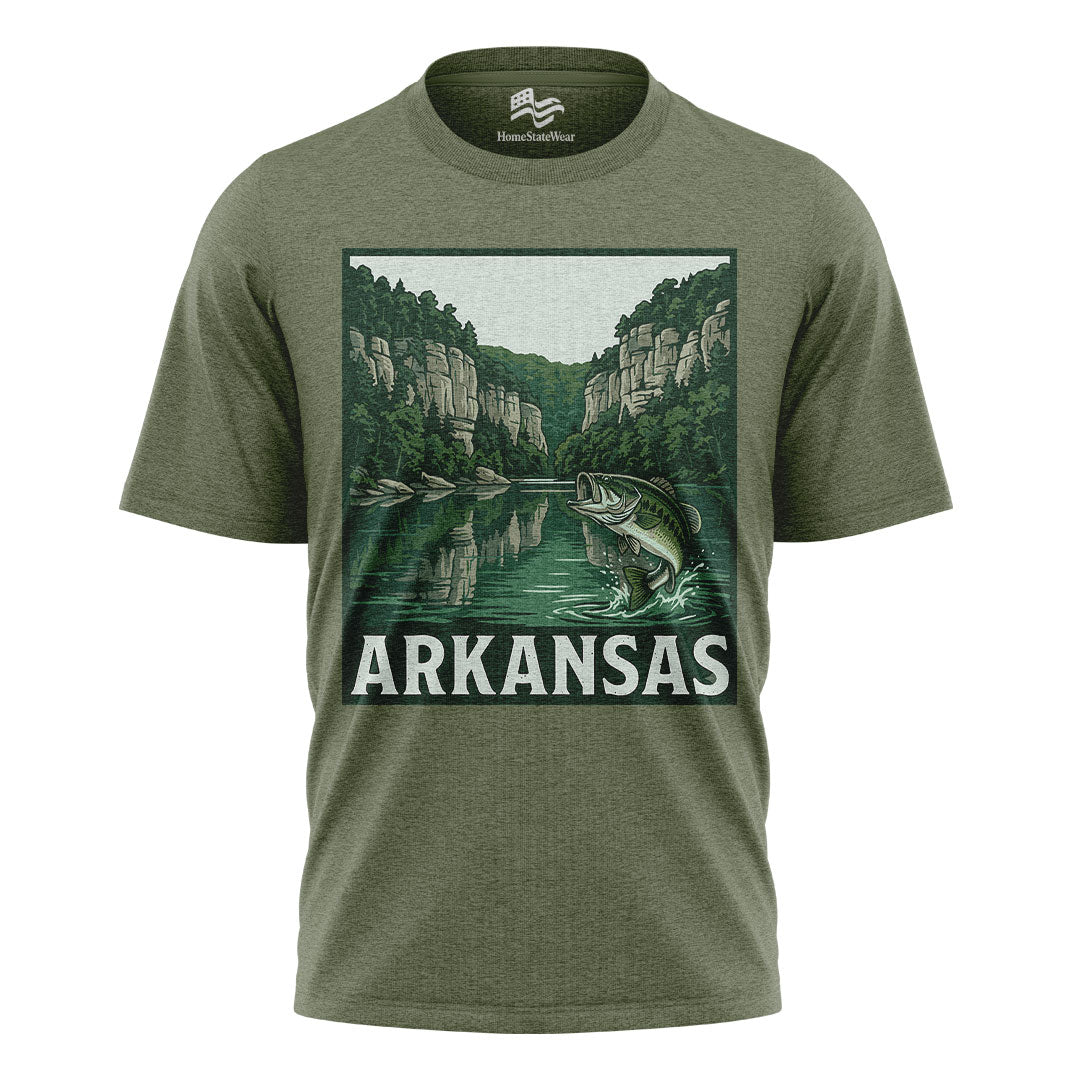 Arkansas Bass Fishing Tee | Natural State Outdoors Shirt