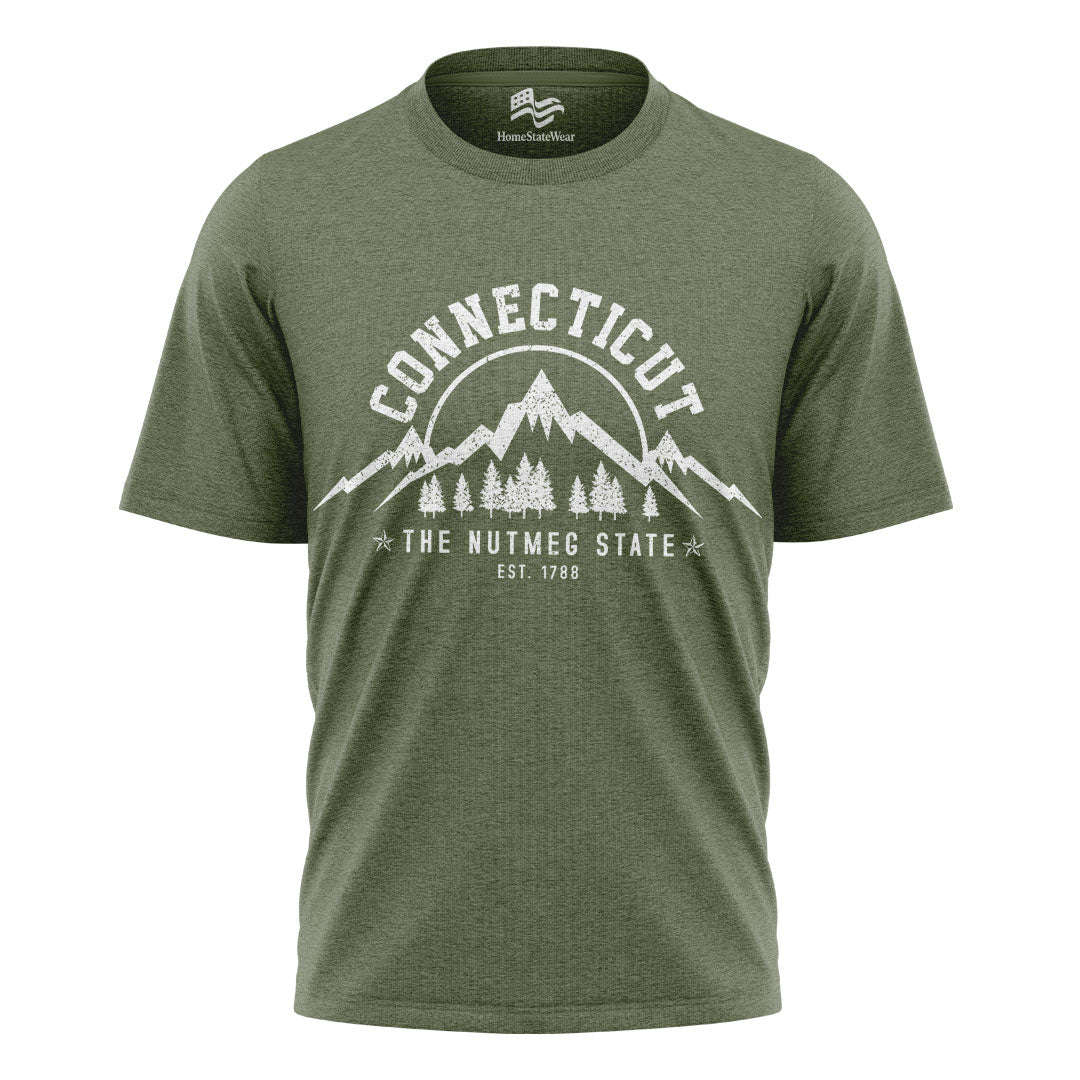 Connecticut Nutmeg State Tee | Vintage Mountain Forest Shirt