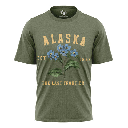 Alaska Forget-Me-Not T-Shirt, Vintage Floral State Tee