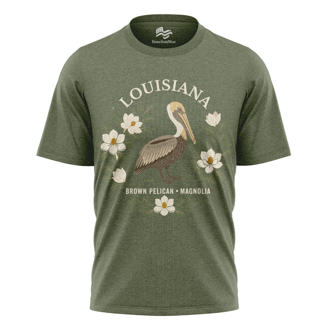 Louisiana Brown Pelican Tee | Magnolia Nature Gift Shirt