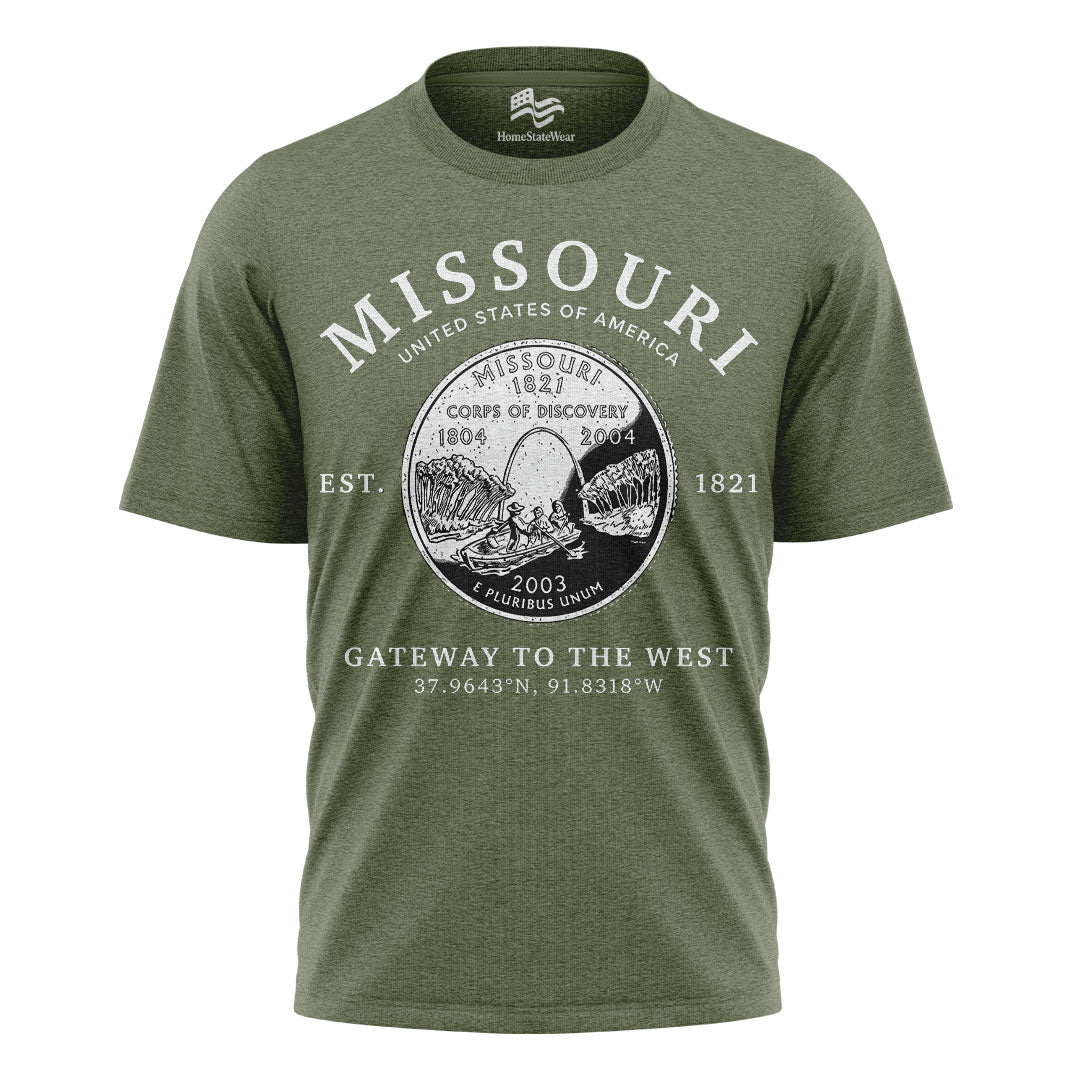 Missouri Show-Me State T-Shirt, Missouri Quarter Graphic Tee