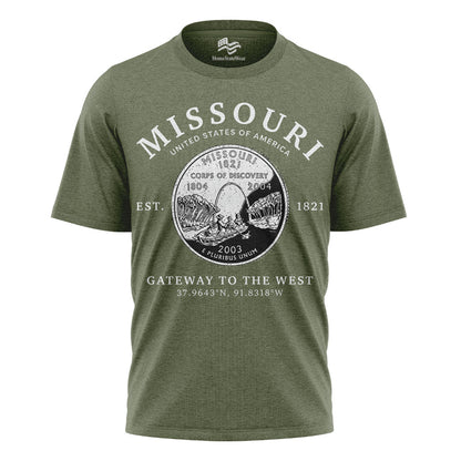 Missouri Show-Me State T-Shirt, Missouri Quarter Graphic Tee