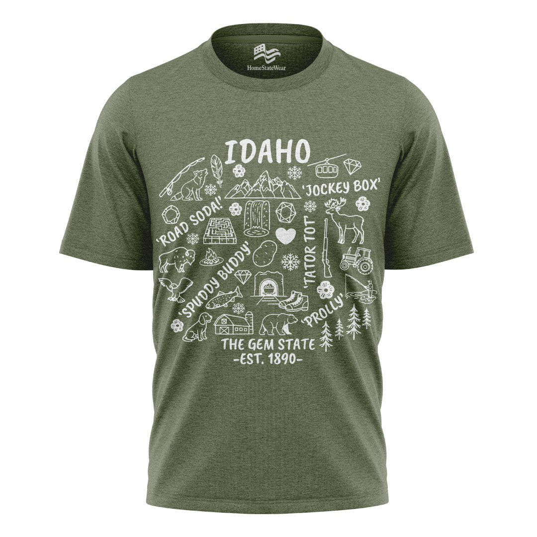 Idaho Icon T-Shirt | Gem State Outdoor Graphic Tee