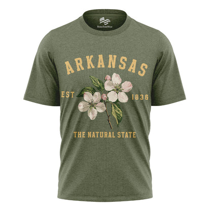 Arkansas Apple Blossom Flower Tee | Vintage State Floral Shirt