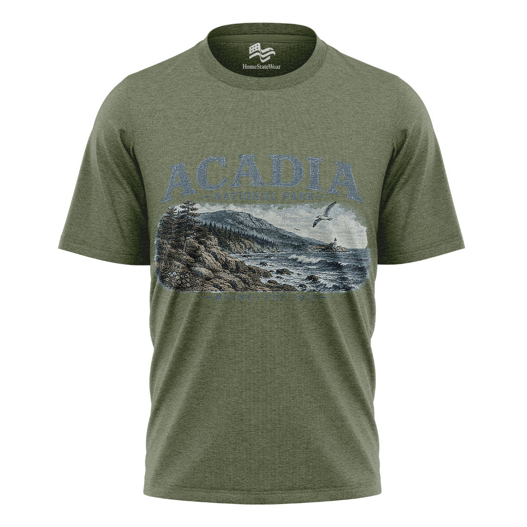 Acadia National Park Tee | Vintage Maine Hiking Shirt