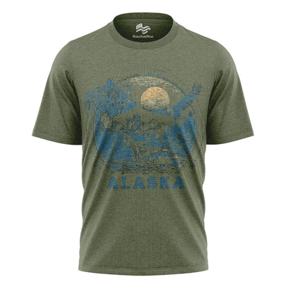 Vintage Alaska Wildlife Tee | Rustic Nature Graphic Shirt