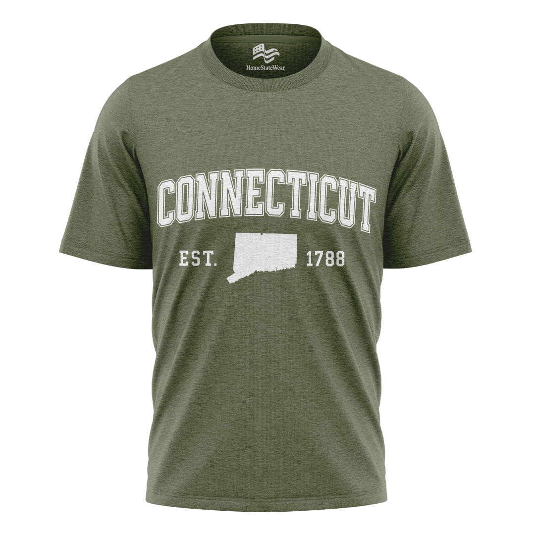 Connecticut Varsity Style Tee | Campus Inspired State Pride Shirt