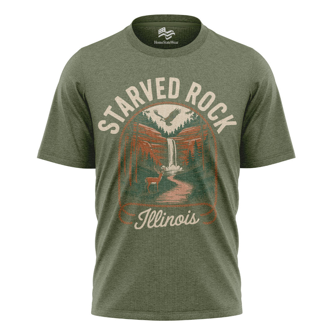 Starved Rock Illinois Tee | Waterfall Canyon Nature Shirt