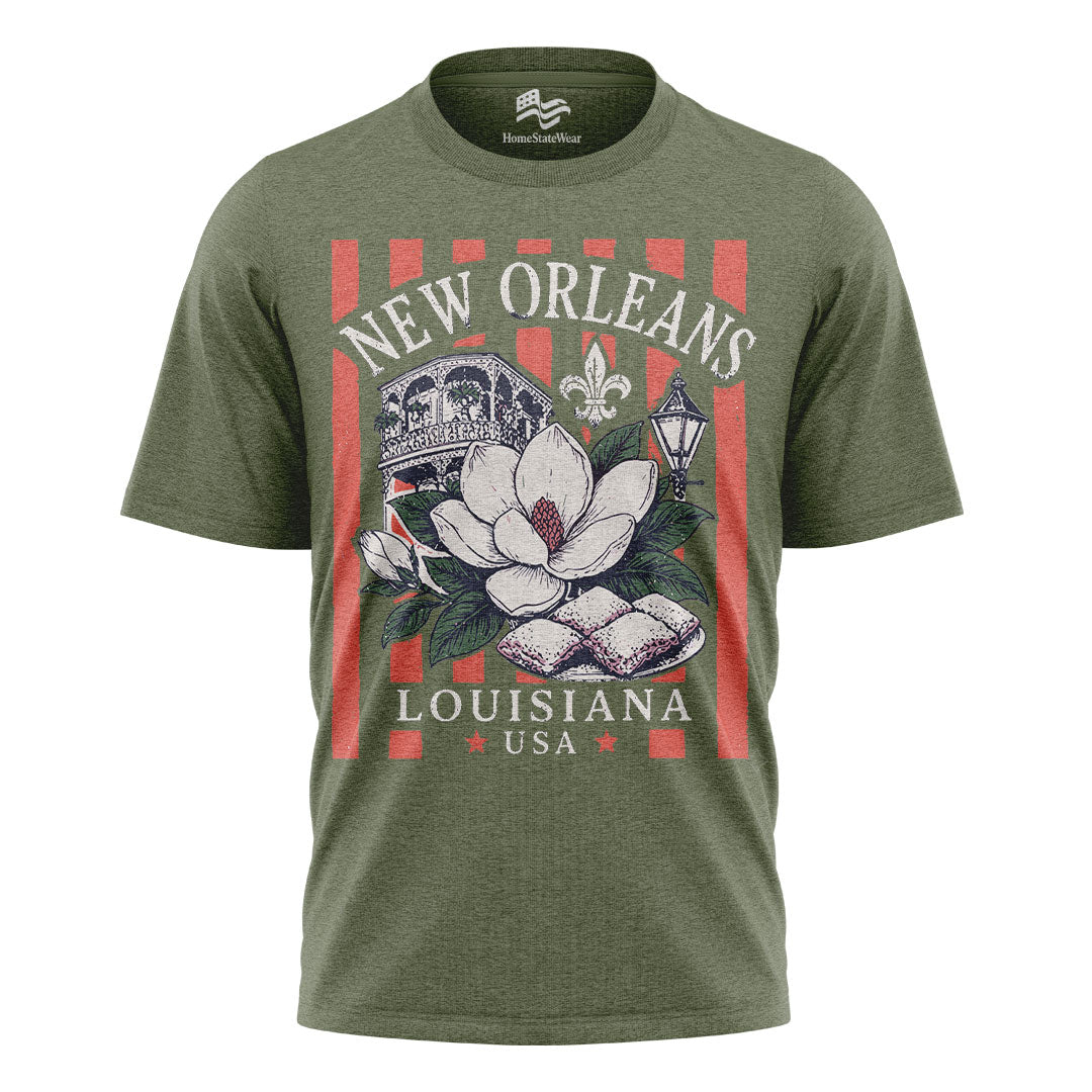 Louisiana Shirt Vintage Bayou Graphic Tee Southern Style T Shirt Swamp Nature Travel Souvenir Cajun Aesthetic Casual Outfit Style Trend