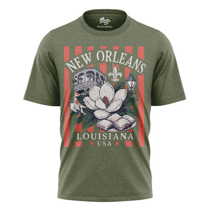 Louisiana Shirt Vintage Bayou Graphic Tee Southern Style T Shirt Swamp Nature Travel Souvenir Cajun Aesthetic Casual Outfit Style Trend