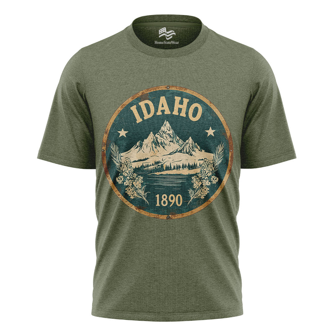 Idaho Mountain Graphic Tee | Scenic Nature Hiking Shirt