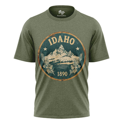 Idaho Mountain Graphic Tee | Scenic Nature Hiking Shirt