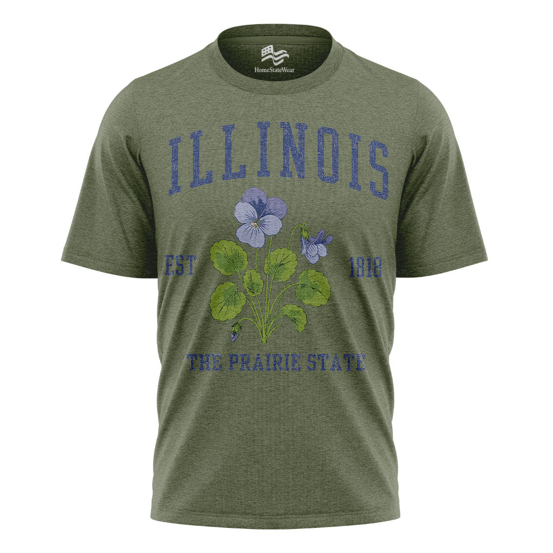 Illinois State Flower Tee | Prairie State Vintage Shirt