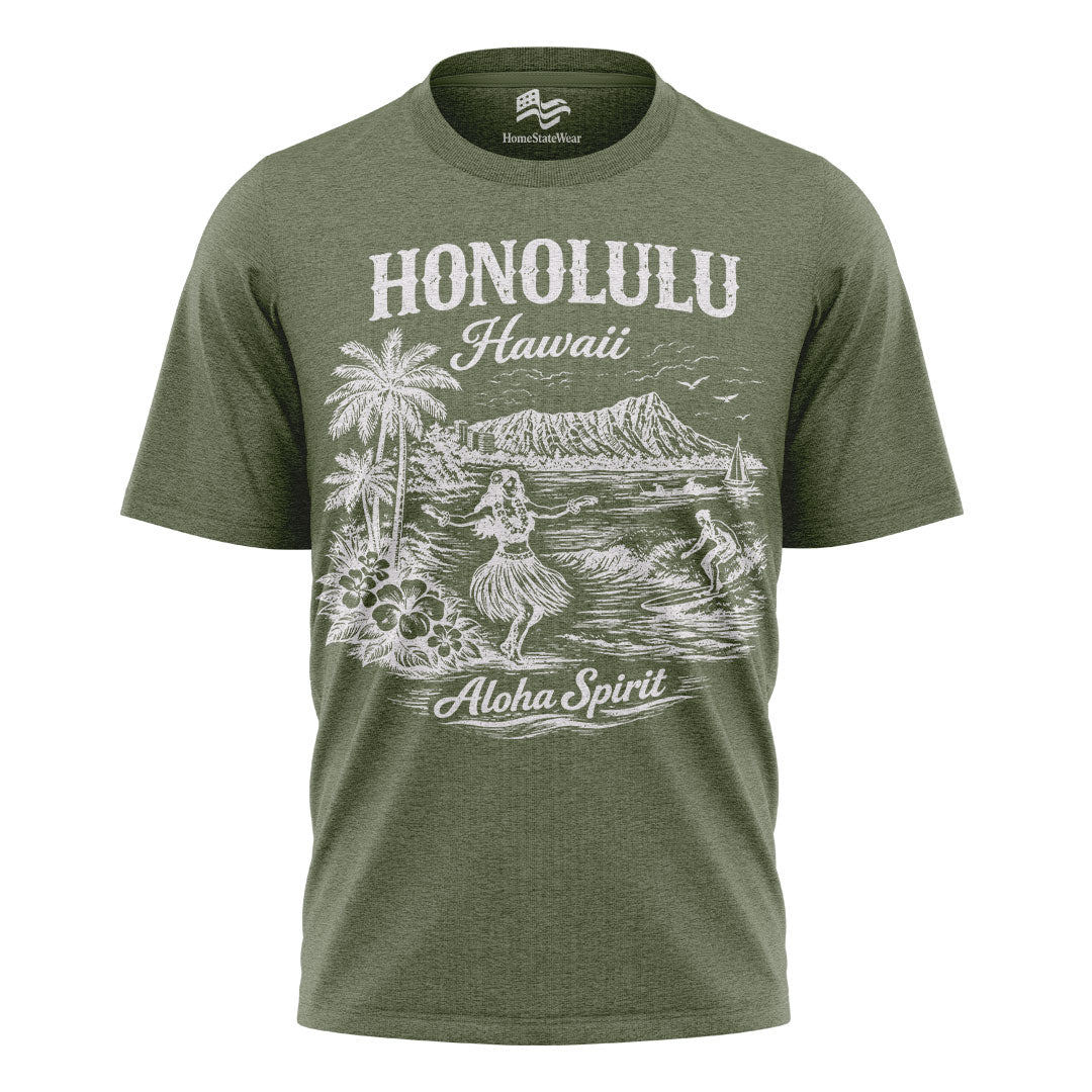 Honolulu Aloha Spirit Tee | Vintage Hawaii Surf Shirt