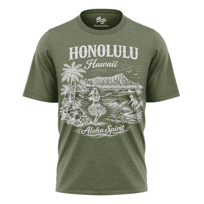 Honolulu Aloha Spirit Tee | Vintage Hawaii Surf Shirt