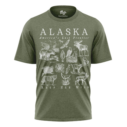 Vintage Alaska Wildlife Comfort Colors T-Shirt | Travel Souvenir Graphic Tee