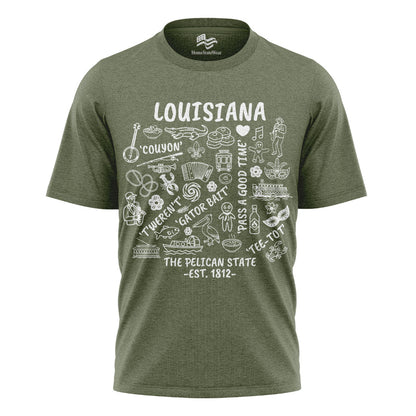 Louisiana Pelican State Tee | Cajun Bayou Graphic Shirt