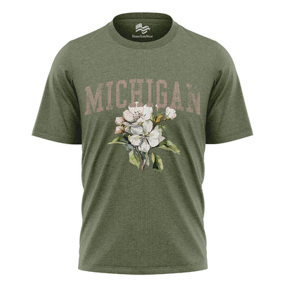 Michigan Apple Blossom Comfort Colors Tee | State Flower Gift Shirt