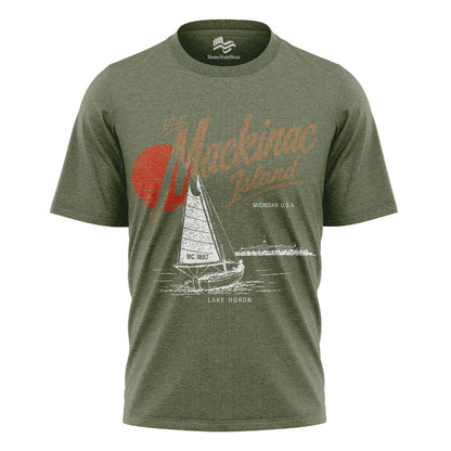 Mackinac Island Michigan Tee | Lake Huron Sailboat Shirt