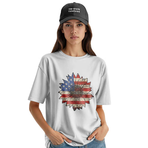 Sunflower USA Flag Vintage Shirt