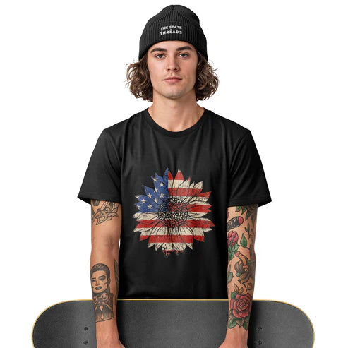 Sunflower USA Flag Vintage Shirt
