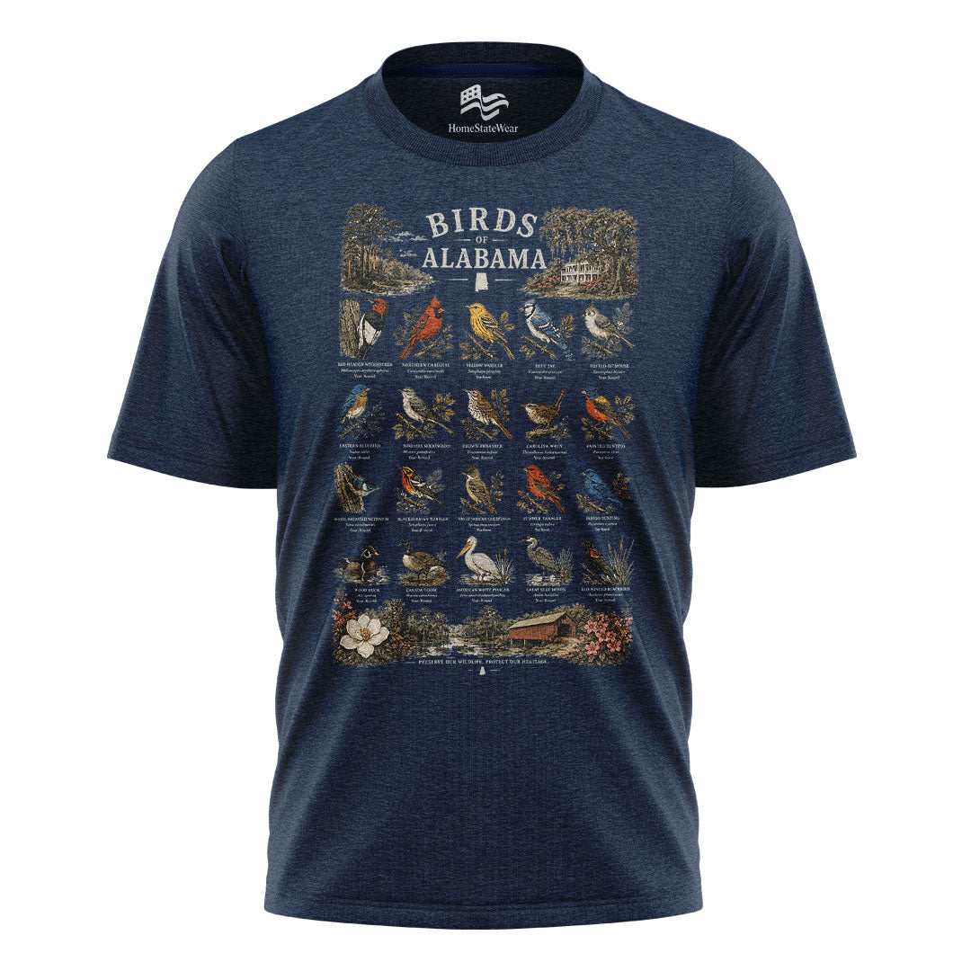 Alabama Birds T-Shirt, Bird Watching Nature Lover Tee