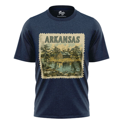 Arkansas Cabin Stamp Tee | Vintage Lake House Shirt or Sweatshirt
