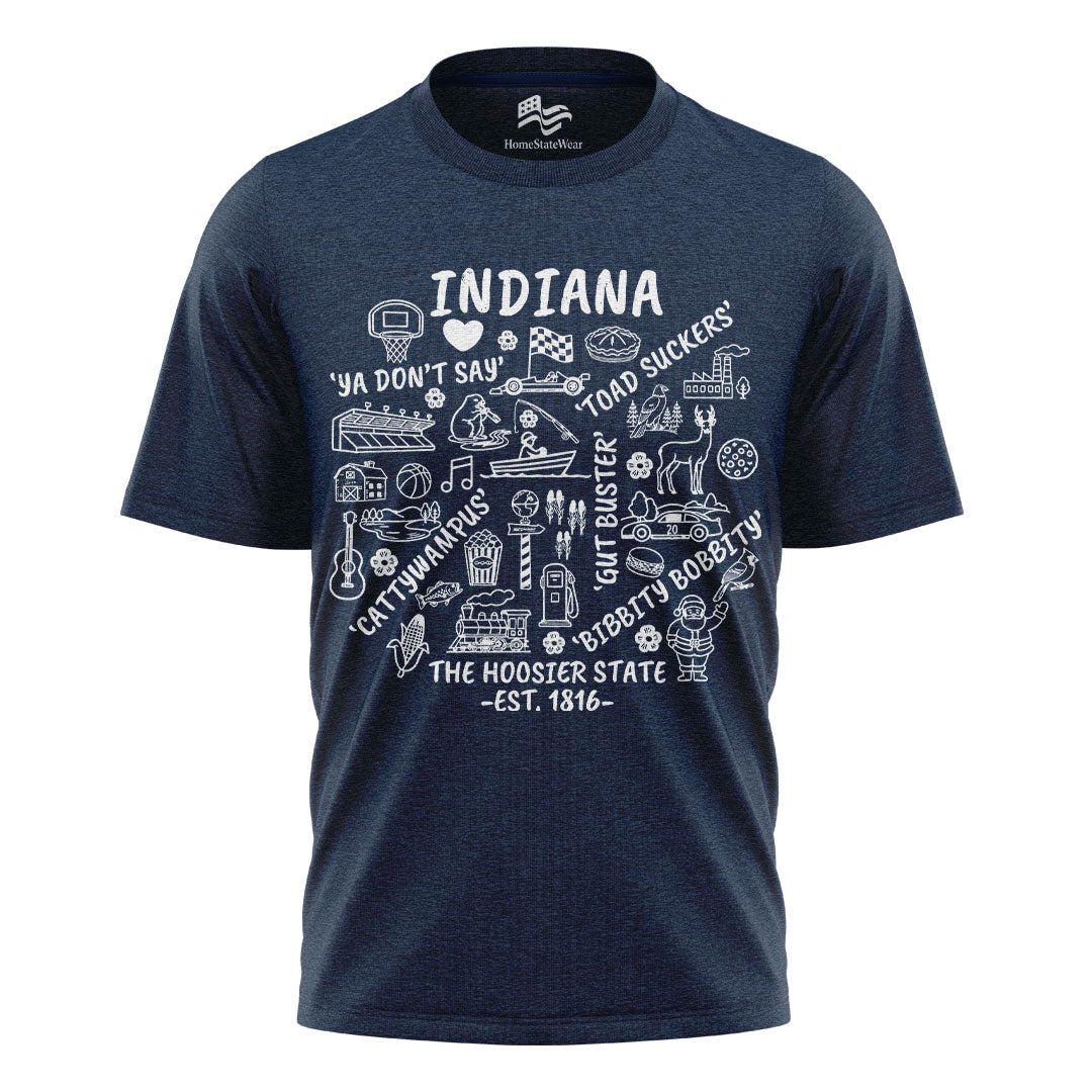 Indiana Hoosier State Tee | Midwest Icons Graphic Shirt