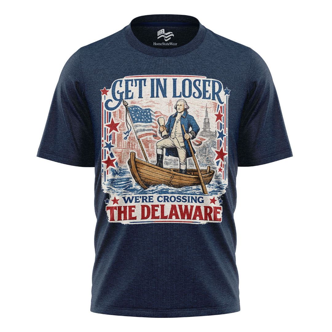 Funny Crossing the Delaware Comfort Colors Tee | Patriotic History Shirt