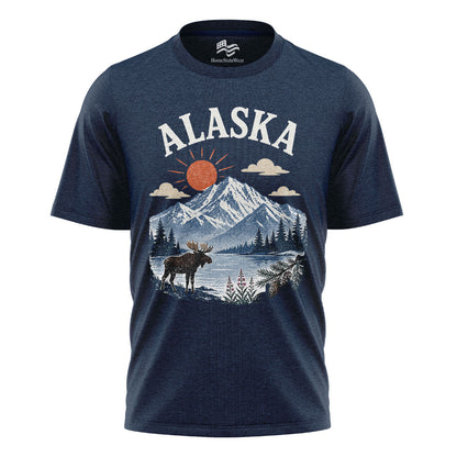 Alaska Moose T-Shirt, Mountain Travel Nature Lover Tee