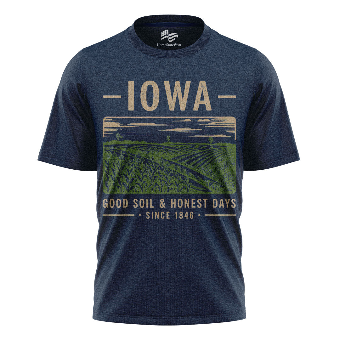 Iowa Farm Field T-Shirt | Rural Midwest Agriculture Tee