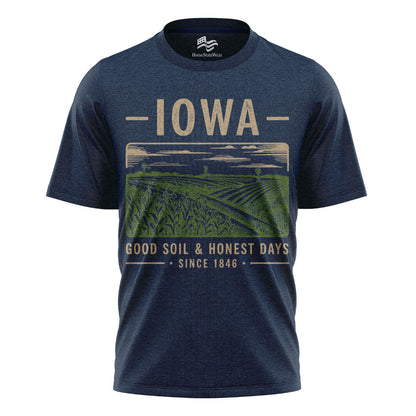 Iowa Farm Field T-Shirt | Rural Midwest Agriculture Tee