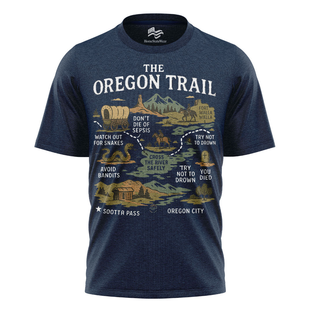 Oregon Trail Graphic T-Shirt, Retro Adventure Travel Tee