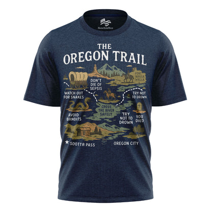 Oregon Trail Graphic T-Shirt, Retro Adventure Travel Tee